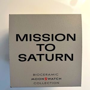 Omega x Swatch limited edition Mission to Saturn watch.